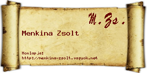 Menkina Zsolt névjegykártya